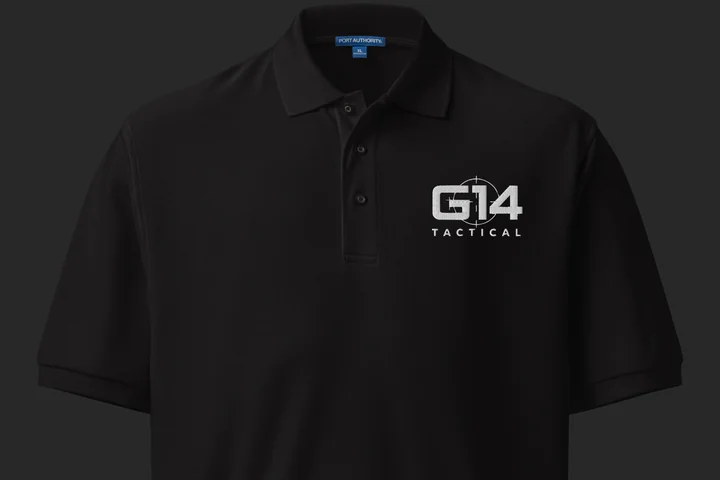 G14 Tactical logo polo, black, logo embroidered on left chest